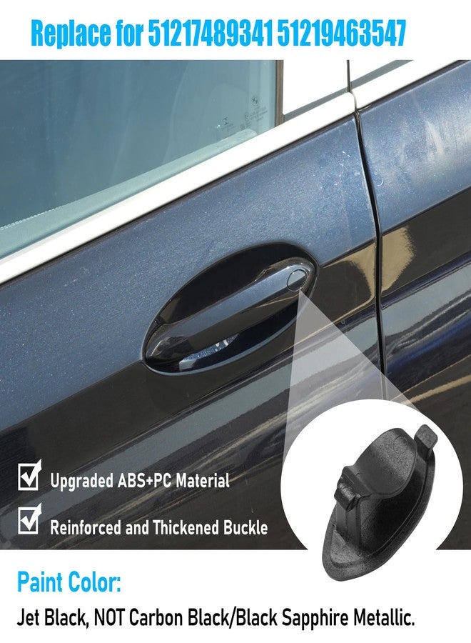 Jaronx غطاء فتحة مفتاح مقبض باب متوافق مع سيارات BMW من جارونكس، موديلات 3'G20، 5'G30، 6'G32، X3 G01، X4 G02، X5 G05، X6 G06، X7 G07، Z4 G29، غطاء قفل باب بديل لغطاء فتحة مفتاح BMW، رقم القطعة 51217489341 و51219463547 (أسود فاحم). - Image 5